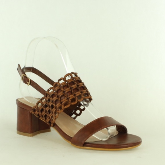 Short Heel Sandals from Fashion Focus - Oceria-3 Brown - Picture 2 of 2